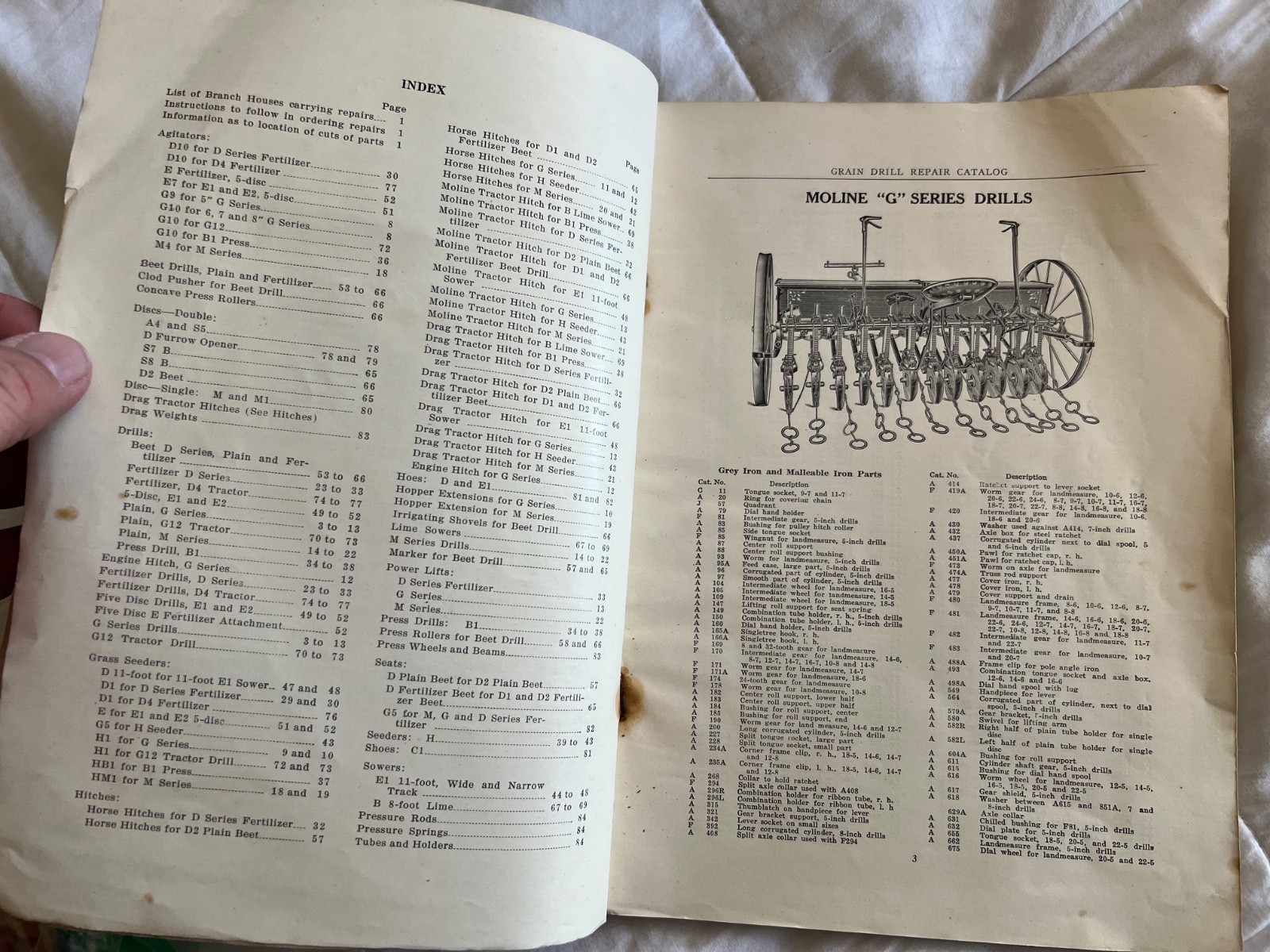 1924 Moline Repair Parts Catalog New Moline Plow Company Moline, Illinois
