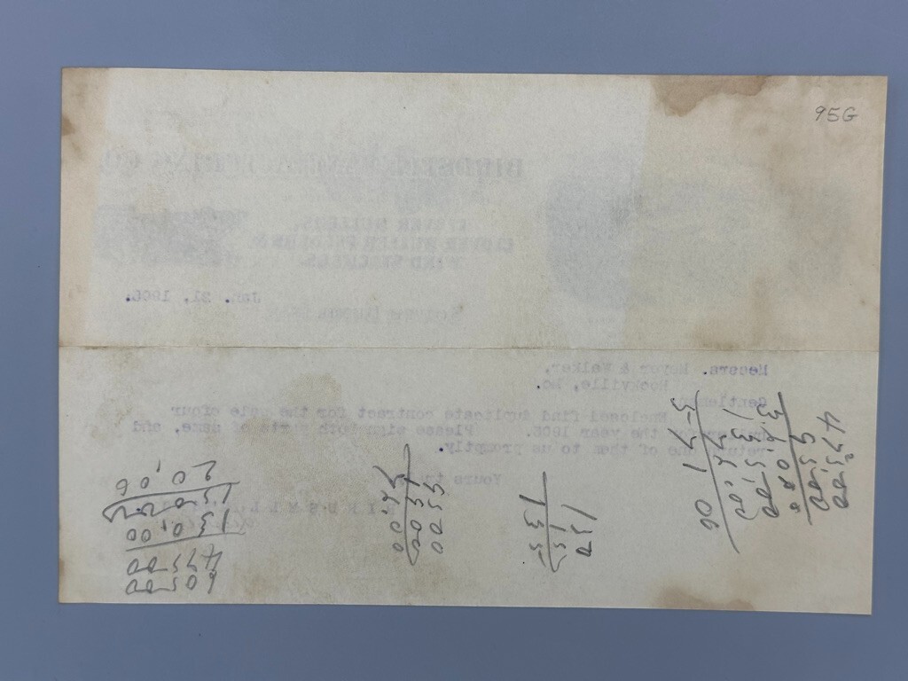 1905 BIRDSELL Clover Huller CONTRACT Letter FARM Advertising SOUTH BEND Indiana