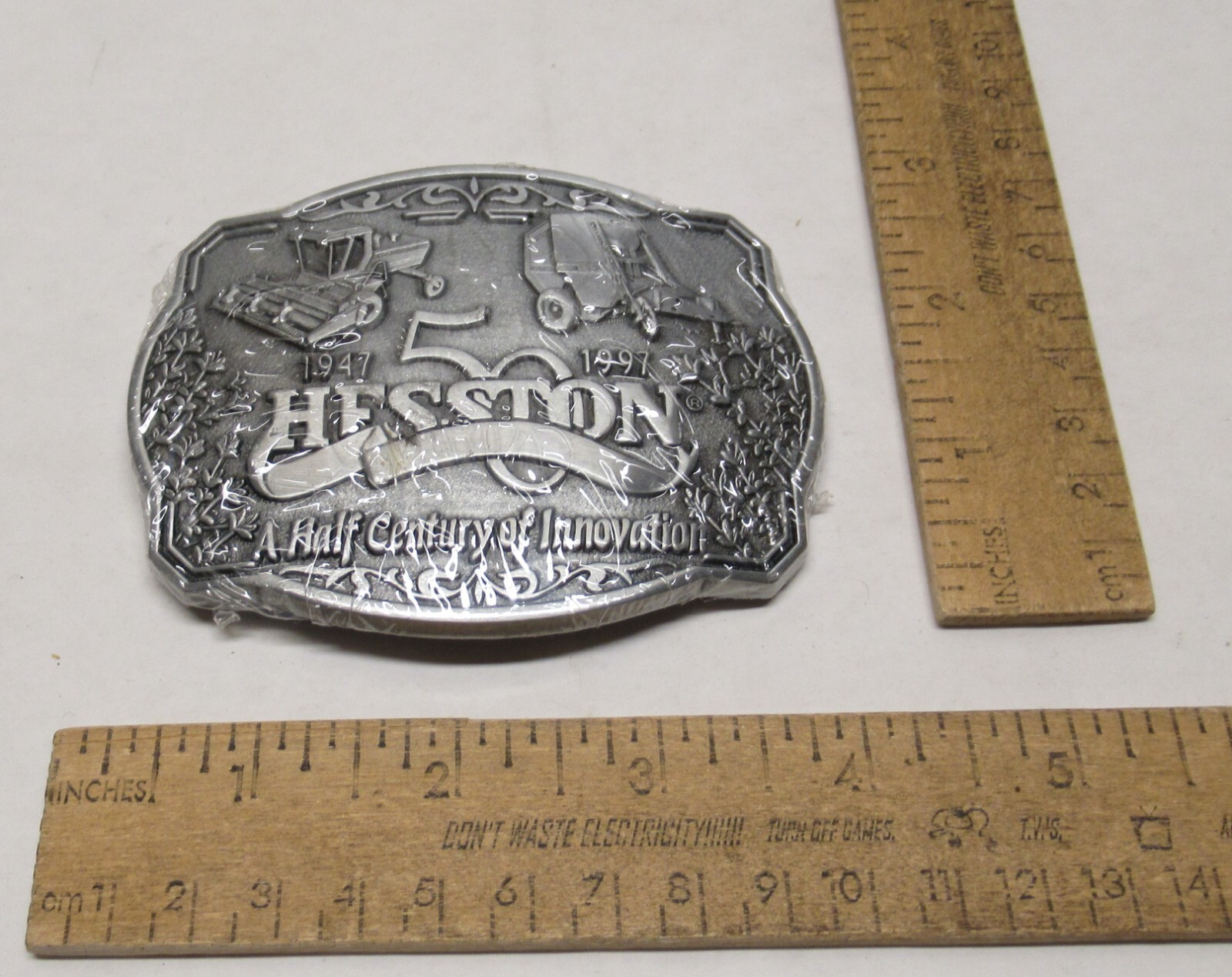 1997 HESSTON – A Half Century of Innovation – BELT BUCKLE – # 1072