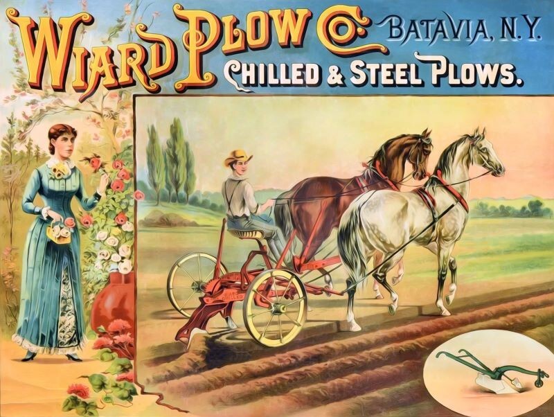 Ward Plows of Batavia, New York NEW Metal Sign 24&Prime;x30&Prime; USA STEEL XL Size 7 lbs.