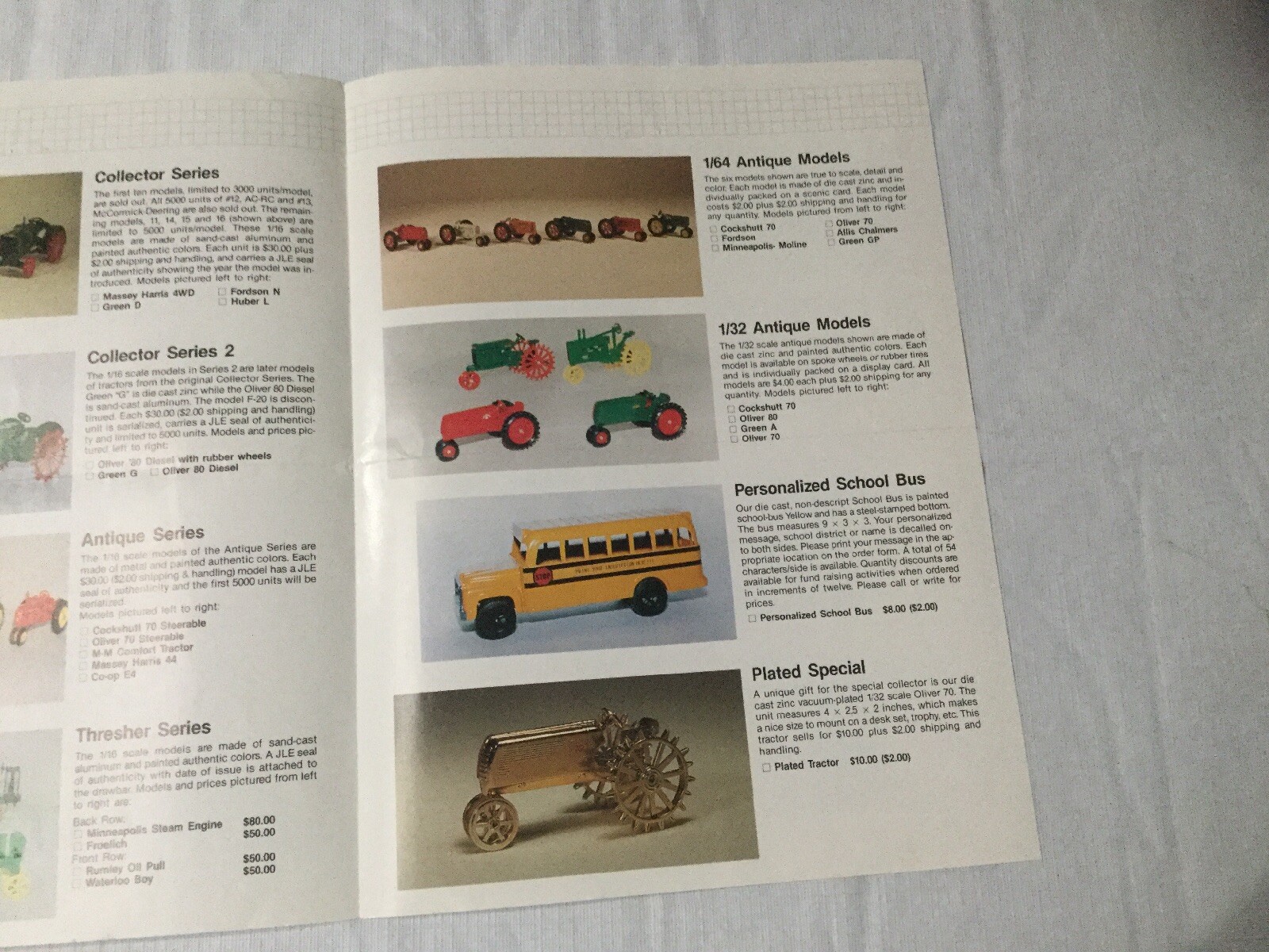 Joseph L. Ertl Scale Models Sales Brochure