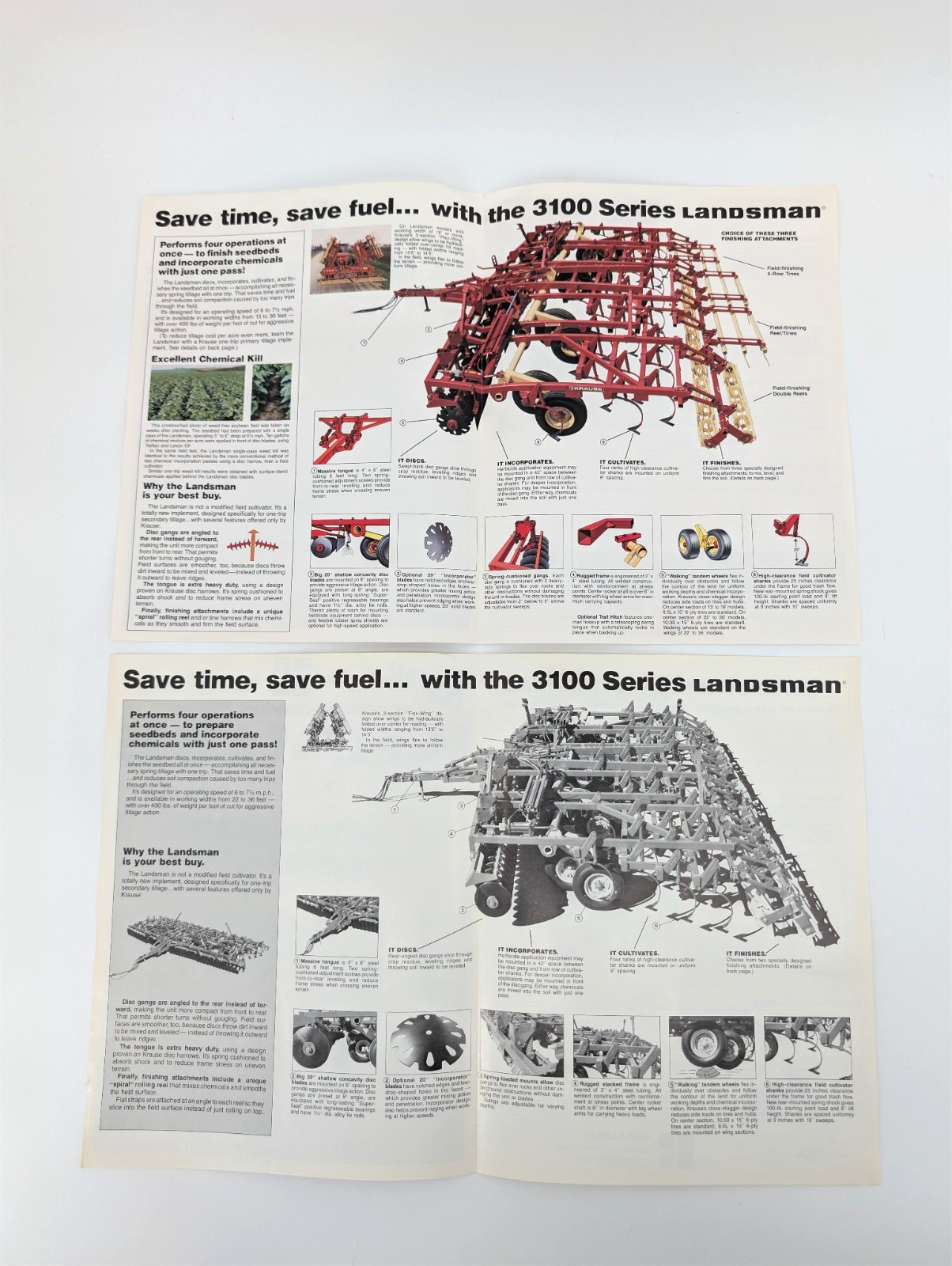 8 pc LOT Vintage Krause Chisel Sweep Plow Field Cultivator Tillage Brochures