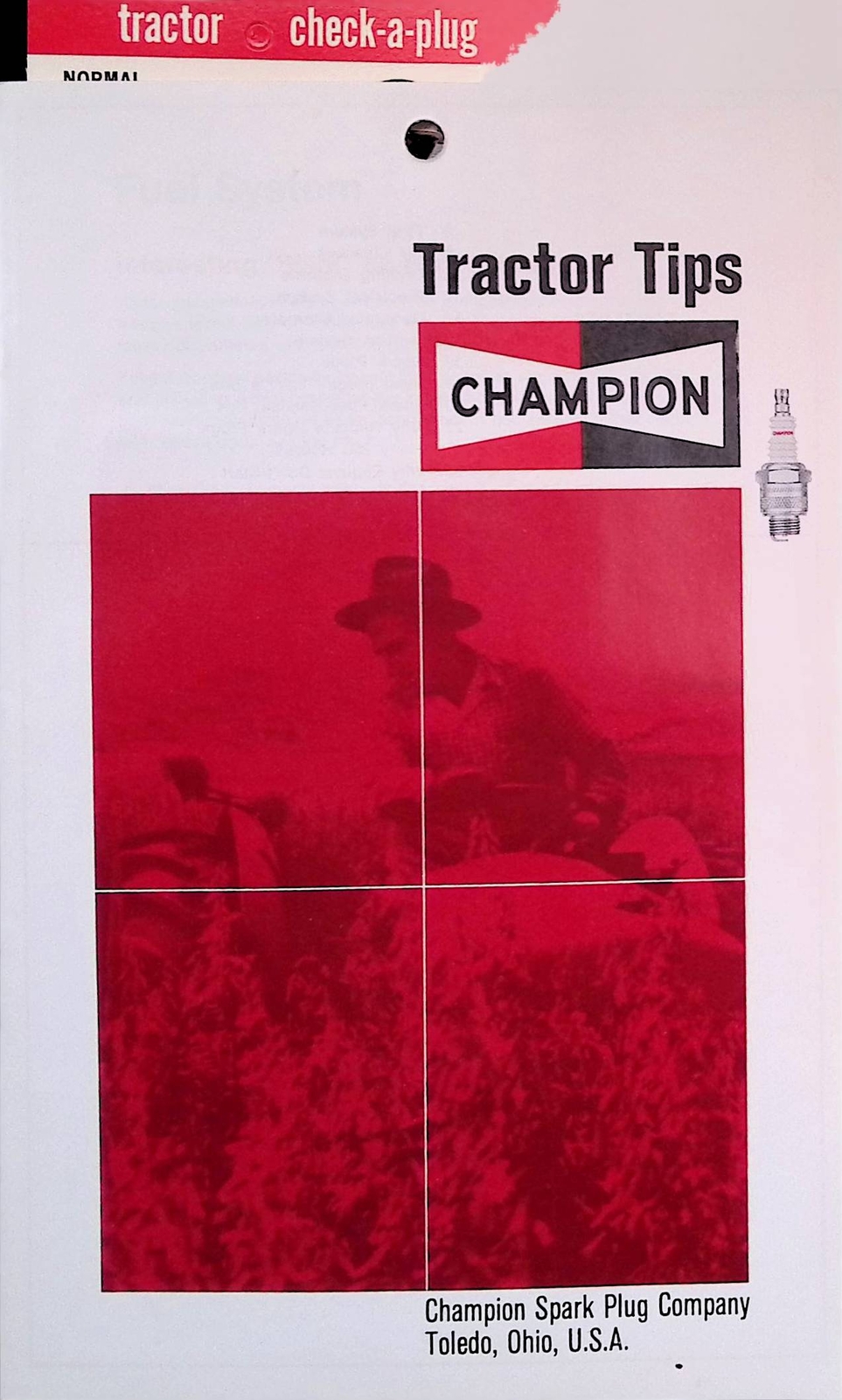 Vintage Farm Brochure Champion Tractor Tips and Tune-Up Guide from Champion