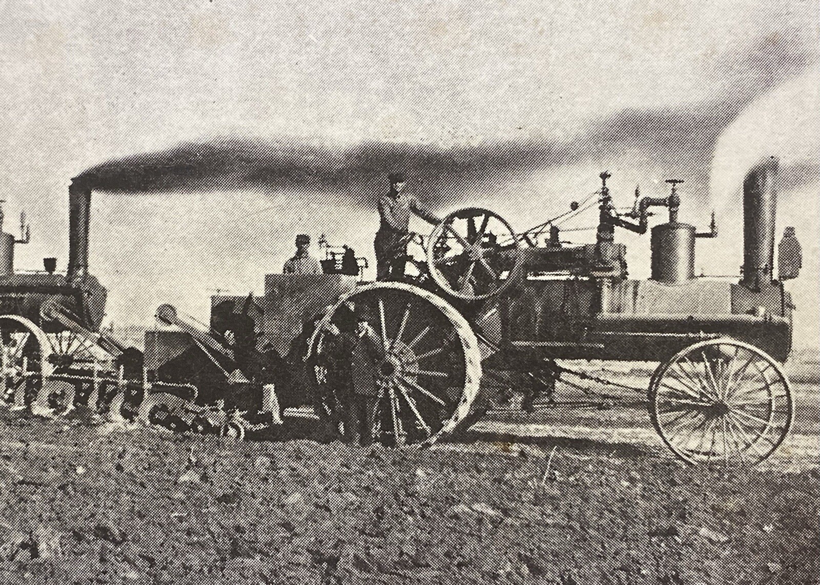1912 « PLOWING BY STEAM IN FINNEY COUNTY-KANSAS » {STEAM TRACTOR ENGINE} POSTCARD!