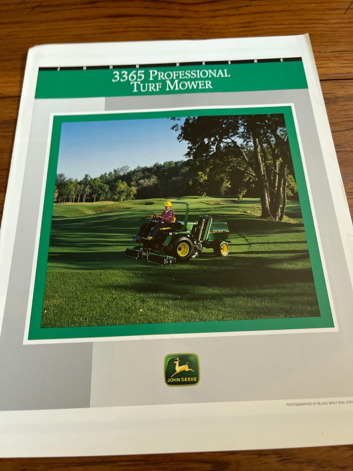 John Deere 3365 Professional Turf Mower For 1994 Brochure AMIL21 VR2