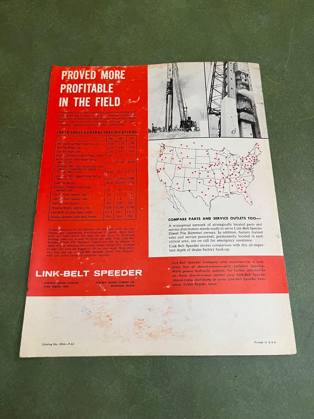 Link Belt Speeder Diesel Pile Hammer Brochure
