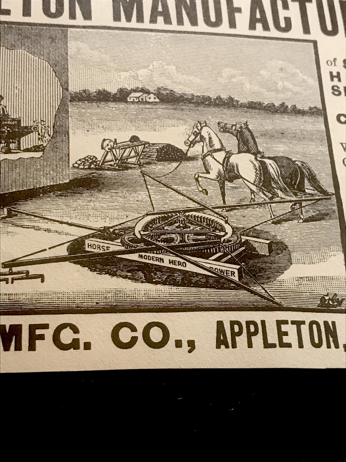 1889 Appleton Mfg.Co. Implement Farm Advertising – Appleton – Wisconsin