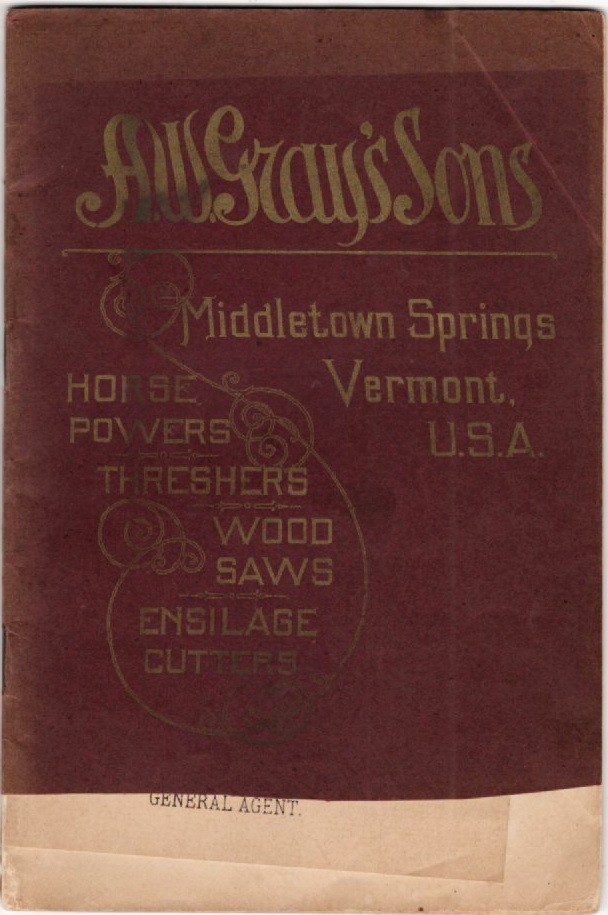Original Antique 1905-1906, A W. Gray&rsquo;s Sons Farm Equipment Catalog with prices
