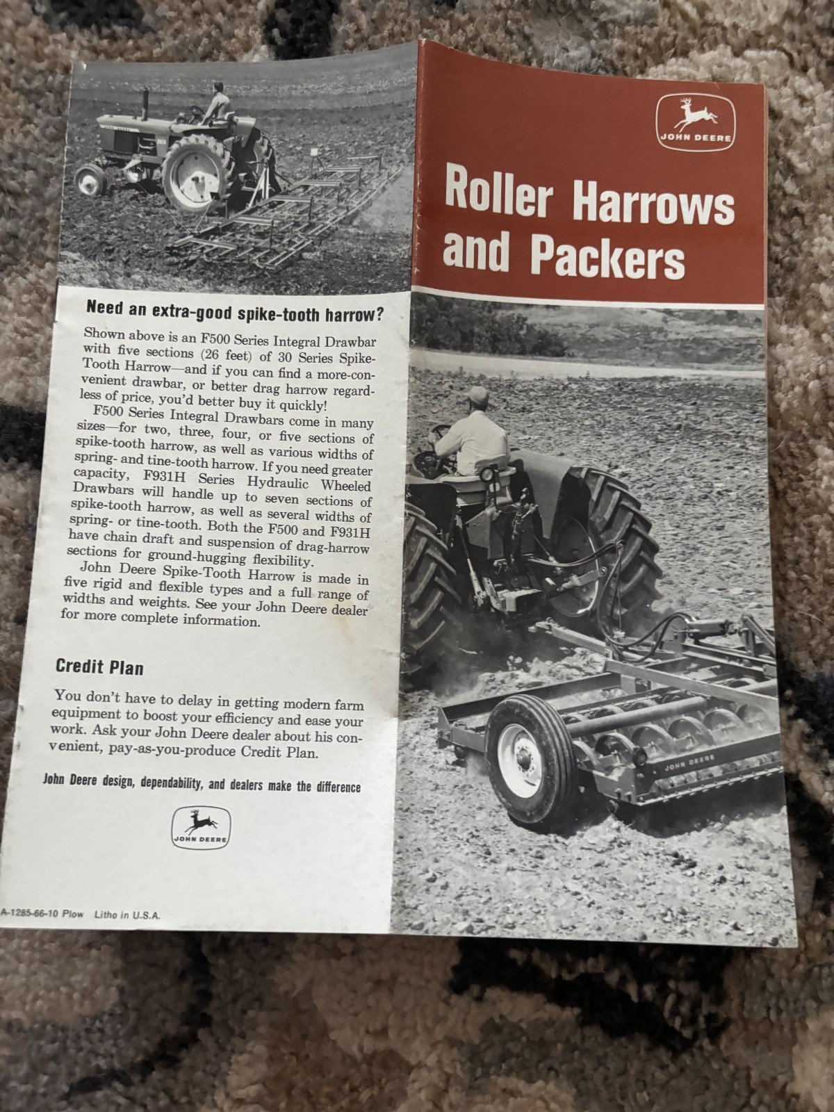 John Deere Roller Harrows & Packers For 1966 Brochure DCPA26