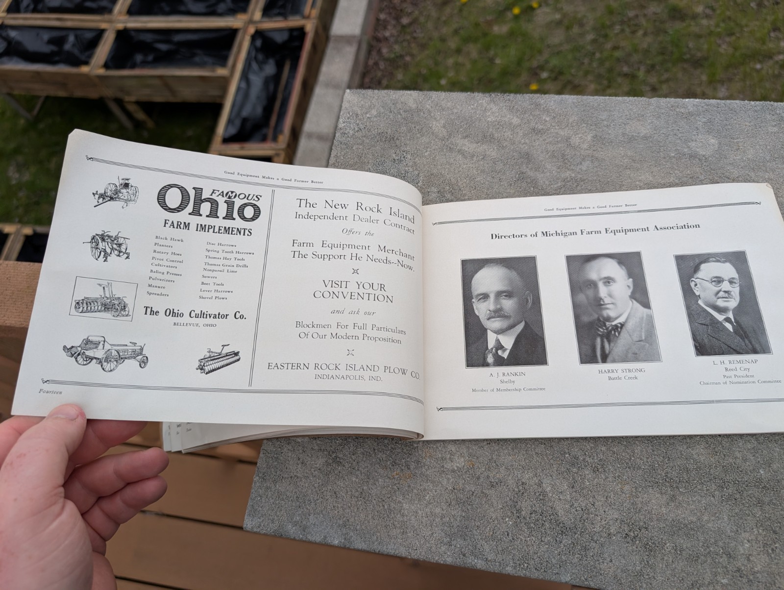Michigan Farm Equipment Program 1930 Advertising John Deere Fordson Case Tractor
