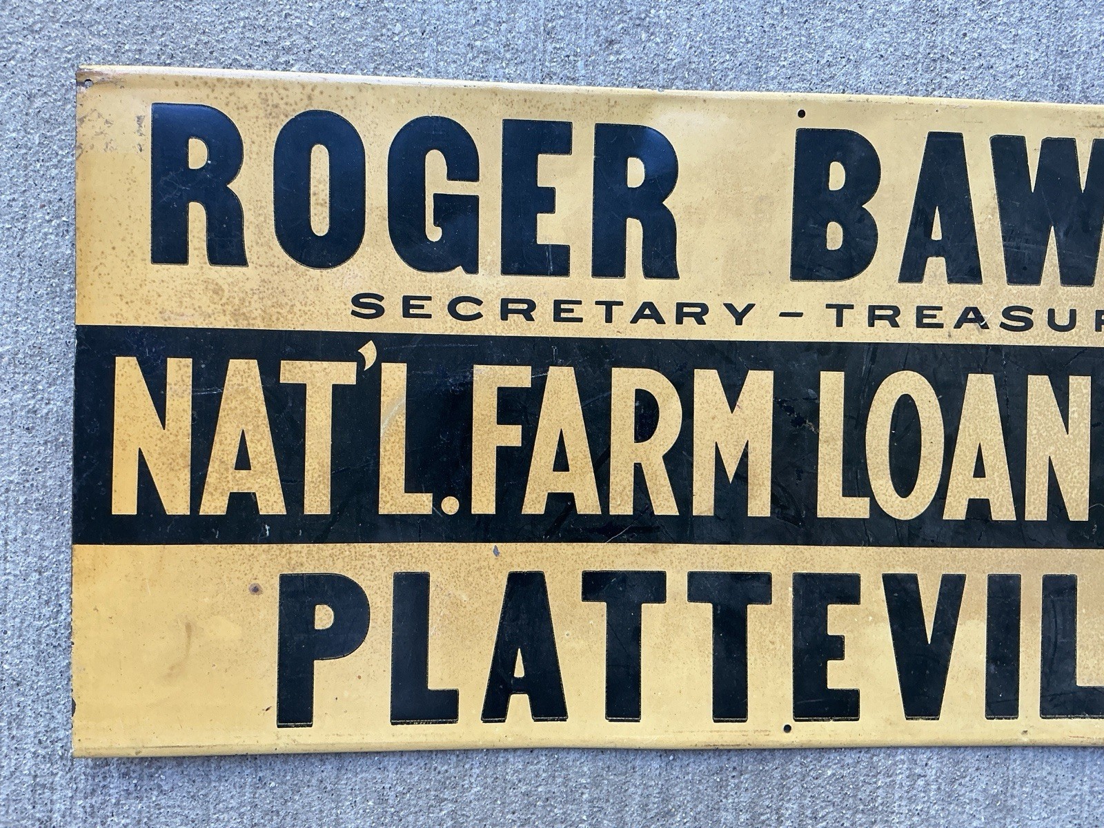 RARE Vintage 23” Metal National Farm Loan Association Sign ***tk