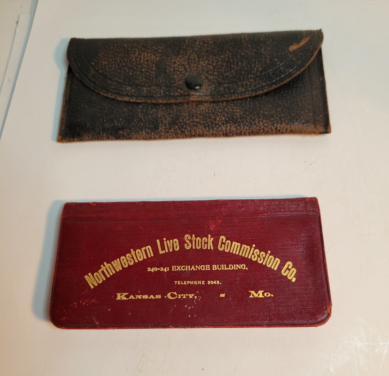 1898 Northwestern Live Stock Commission Co., K.C., MO, pocket ledger w case