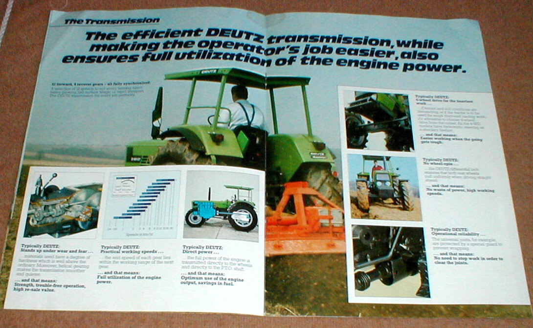 Deutz Fahr D 6807 Tractor Dealer Full Color 8 Page Brochure August 1980