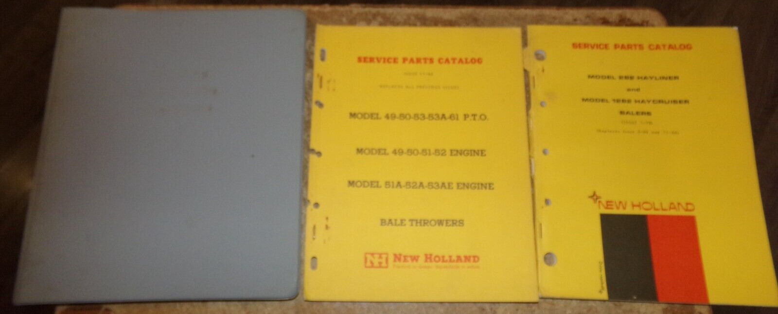 3-lot 1960&rsquo;s-1970&rsquo;s new holland balers owners + parts catalogs good used