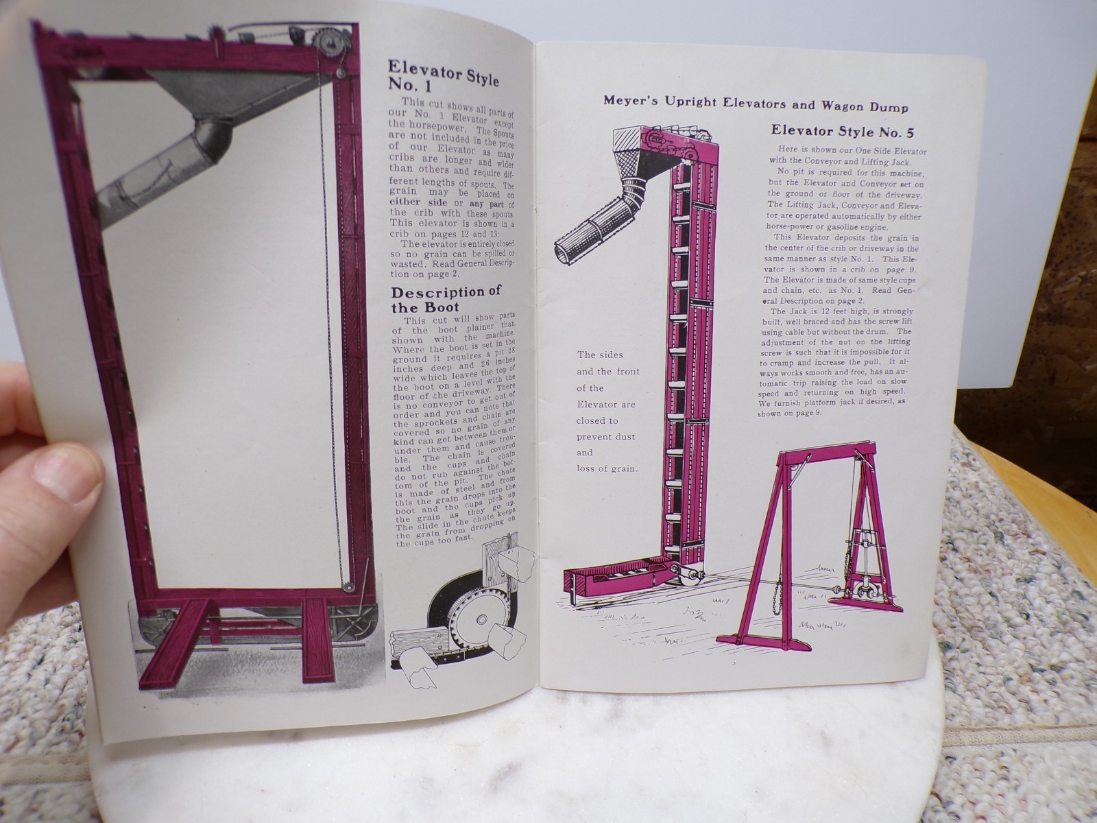 1912 Meyer&rsquo;s Upright stationary Elevators-Gas Engines Catalog-Prices Morton ILL