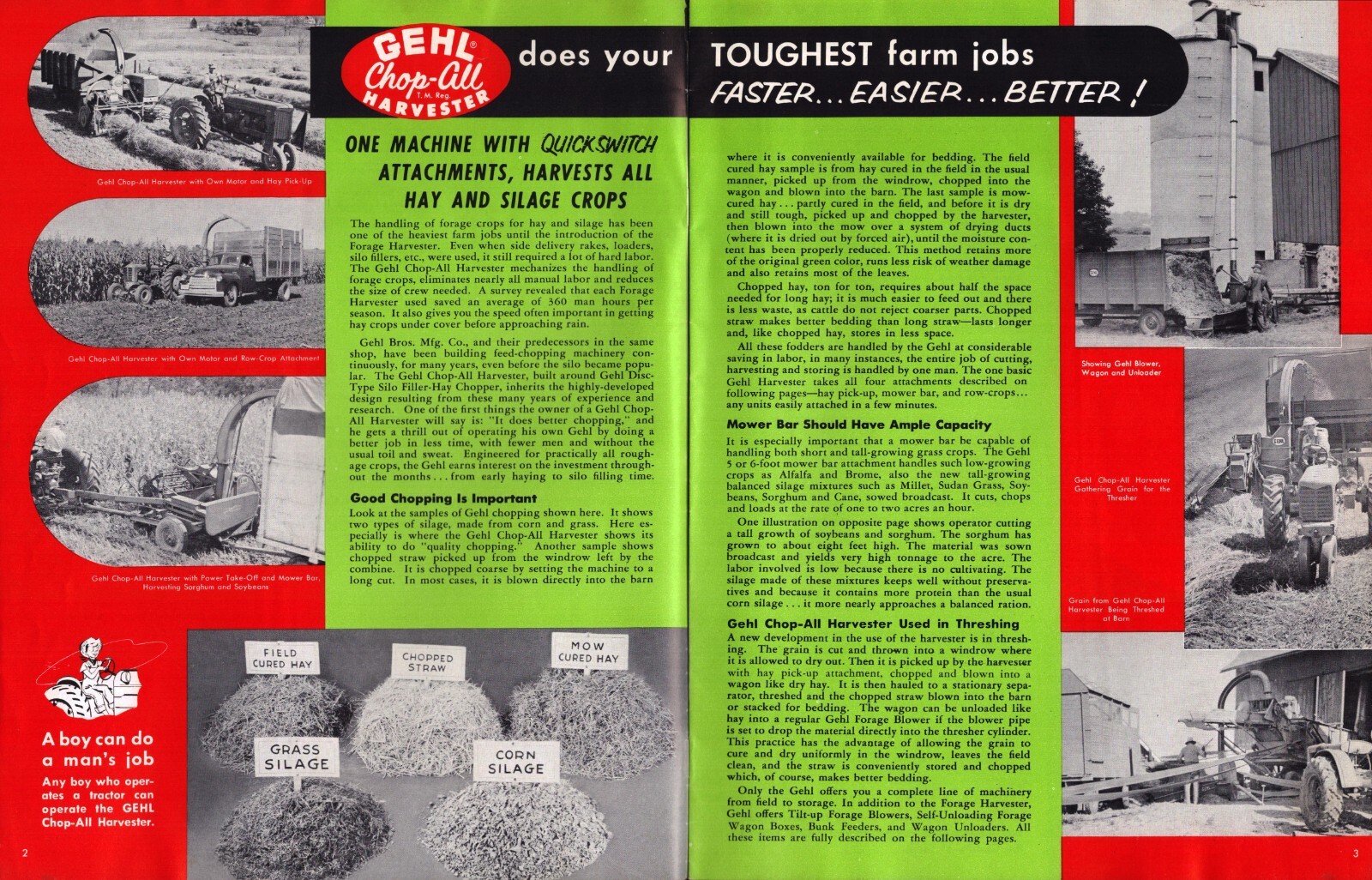 1954 Gehl Chop-All Harvester Catalog West Bend Wisconsin