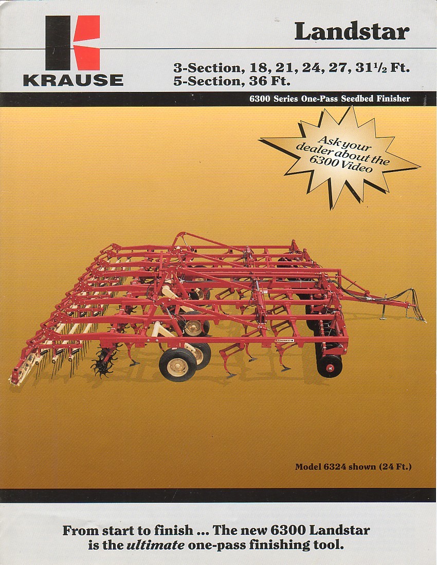 Farm Implement Brochure – Krause – 6300 series Landstar Seedbed Finisher (F2680)