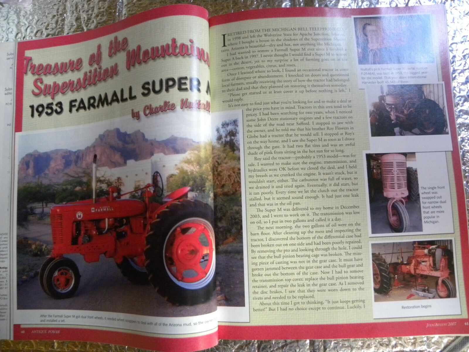 ANTIQUE POWER Magazine July August 2007 Cover 1936 Massy Harris Orchard Tractor