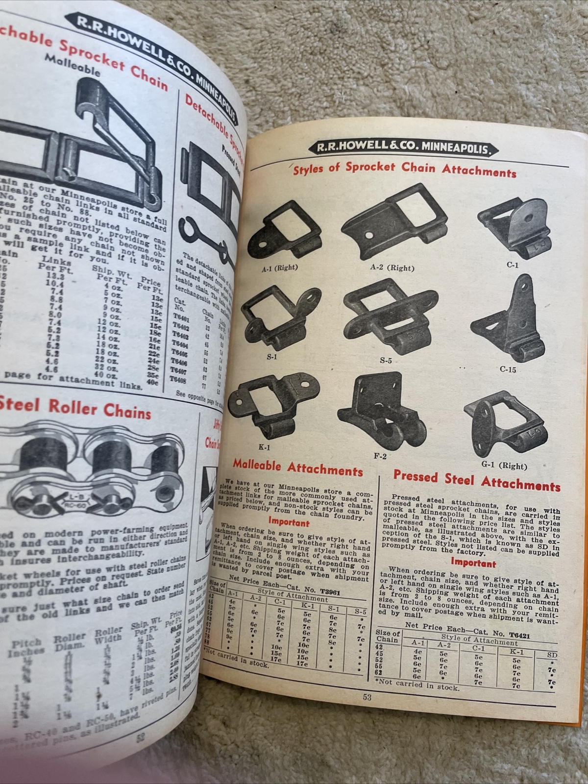 R.R. Howell & Co. Thresher & Power Farming Supplies Catalog T-38