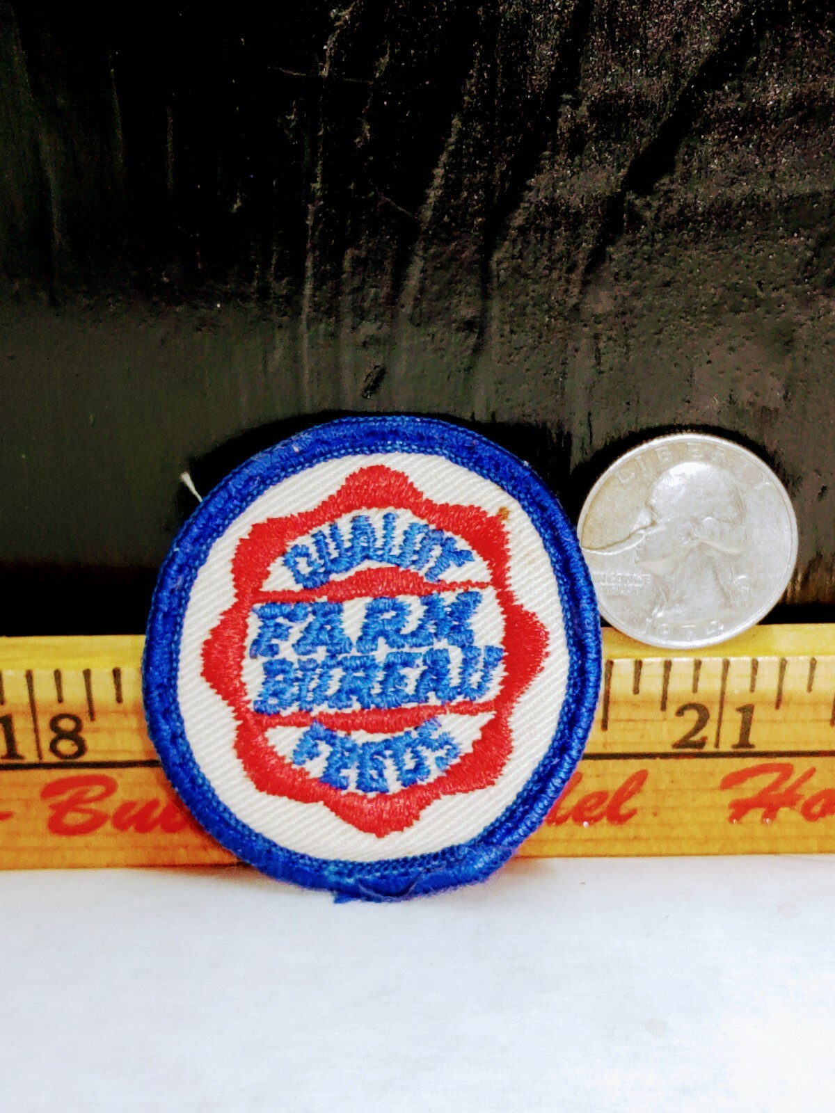 Vintage Farm Bureau Quality Feeds Embroidered Sew on Patch 2&Prime;, Agricultural GUC