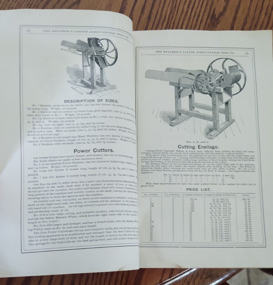 Belcher and Taylor Agricultural Tool Company catalog Farm Implements 1895 ,72pgs
