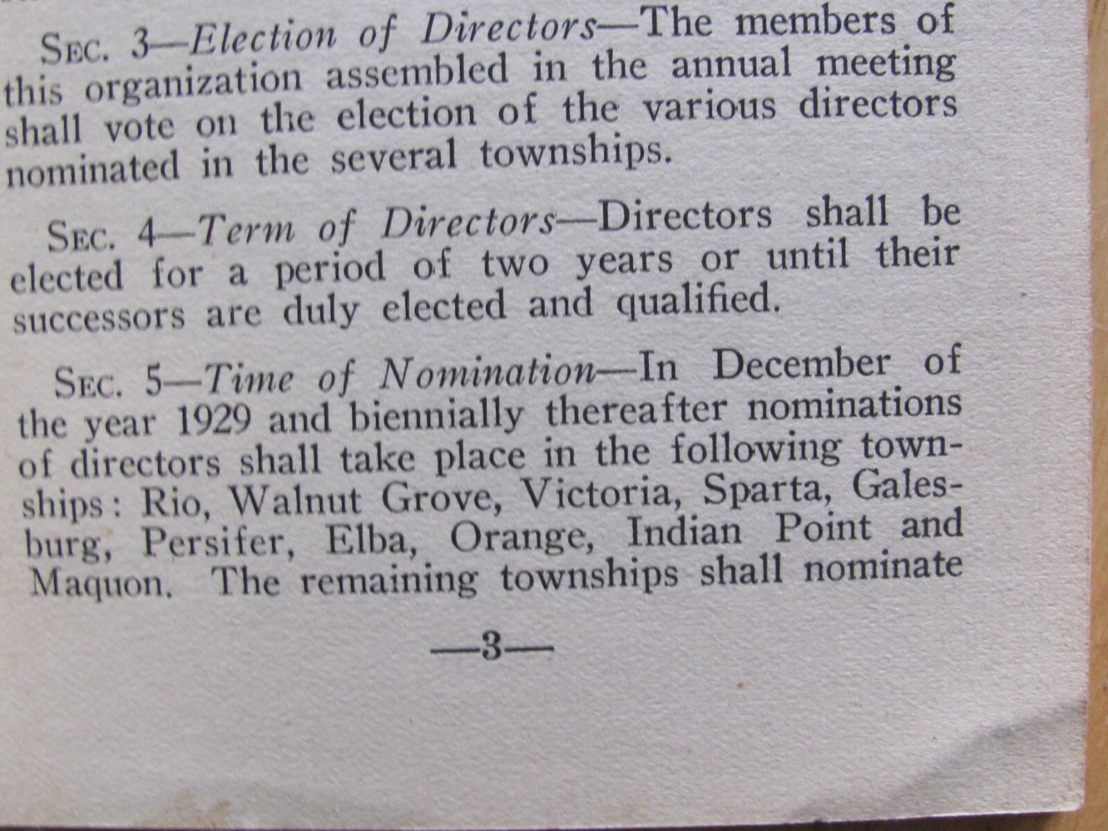 C 1929 KNOX COUNTY FARM BUREAU BOOKLET CONSTITUTION & BY-LAWS