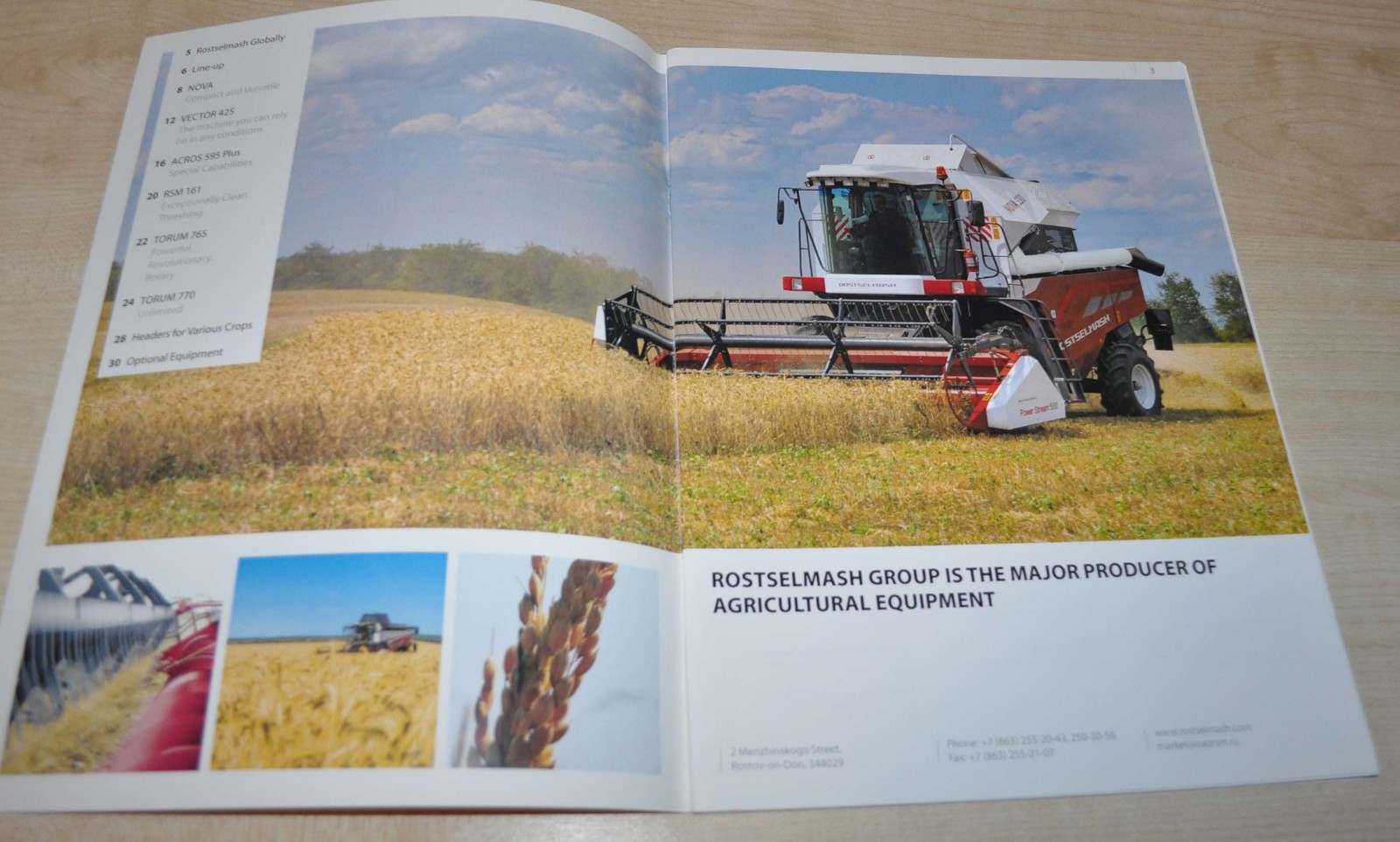 Rostselmash Grain Harvesting Equipment Brochure Prospekt ENG