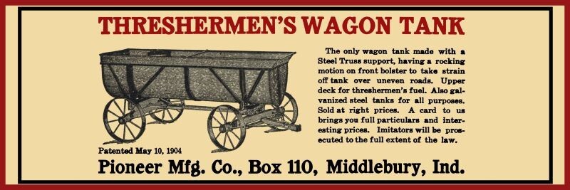 Pioneer Farm Wagon, Middlebury, IN NEW Sign, 12 x 36&Prime; USA STEEL XL Size – 4 lbs