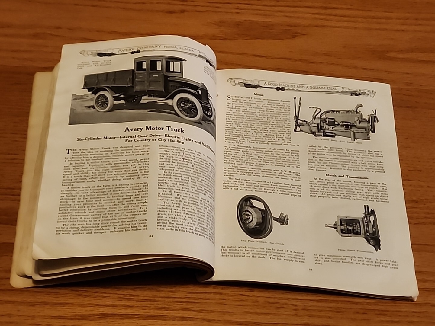 1921 Avery Engine Thrasher Tractor Dealer Catalog Brochure Peoria IL 96 Pages