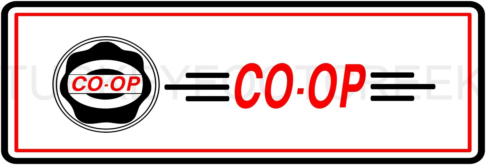 Co-Op Tractors 8&Prime; x 24&Prime; Metal Sign