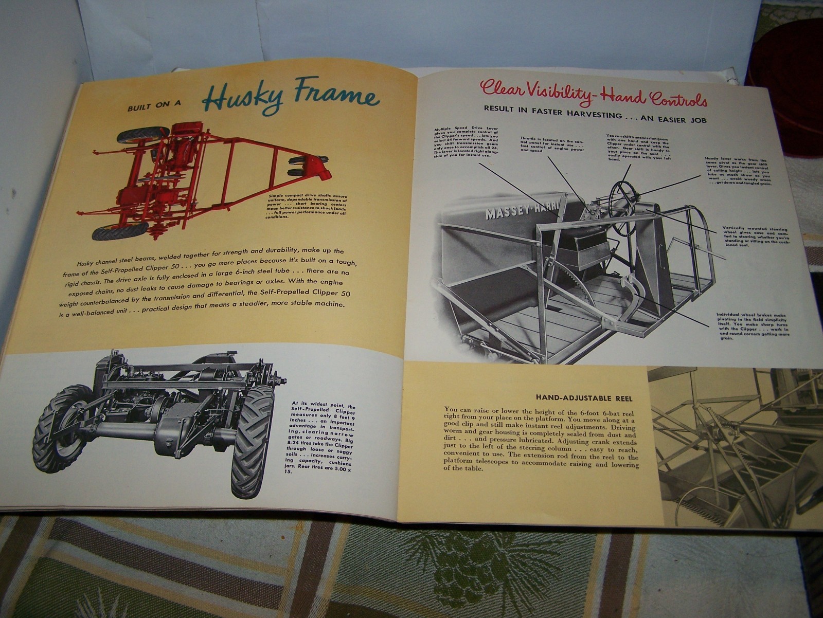 MASSEY HARRIS CLIPPER 50 Combine Sales Brochure Catalog Farm Tractor Steam Motor