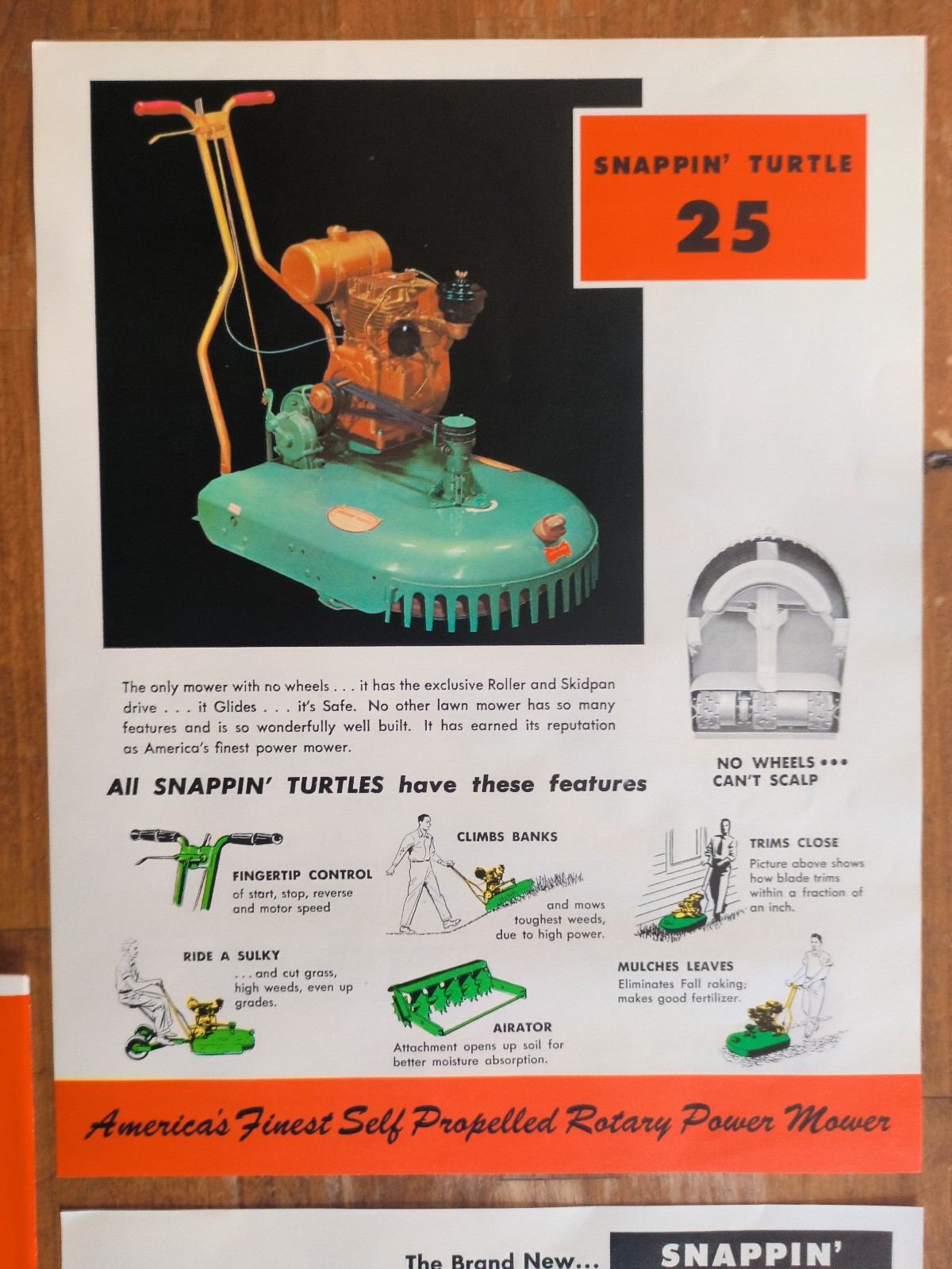 McDonough Power Lawn Mower East Point Ga. SNAPPER LINE 5pc FLYER & BROCHURE SET