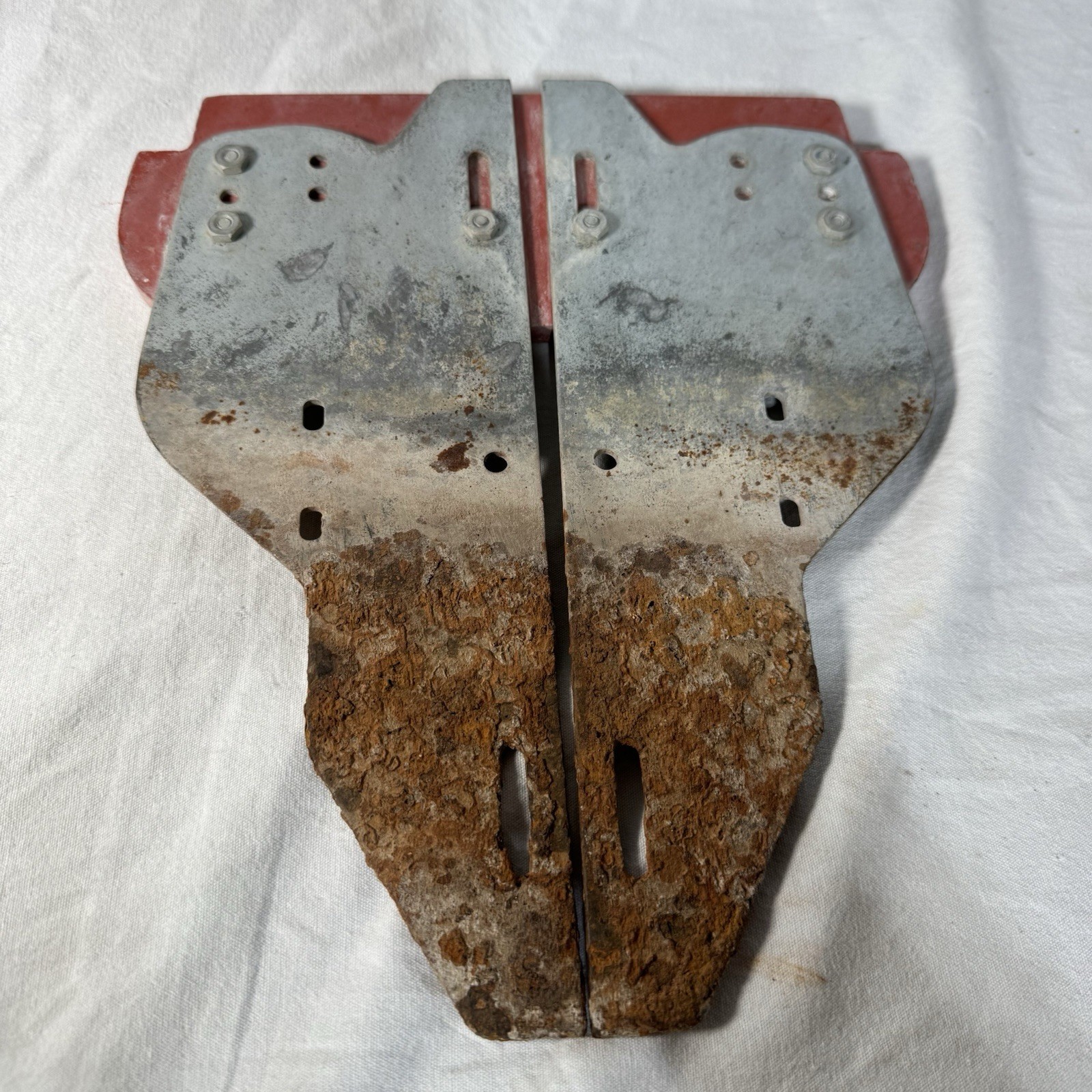 Hesston Cast Aluminum Implement Logo Farm Equipment Sign Boot Scraper 11”x9.5”