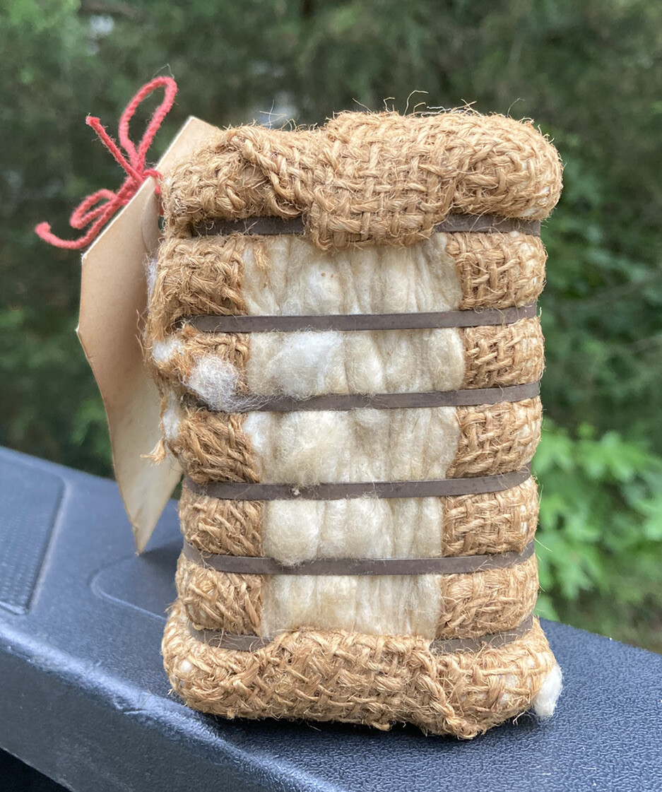 Vintage miniature MISSISSIPPI – SOUVENIR COTTON BALE Delta advertising