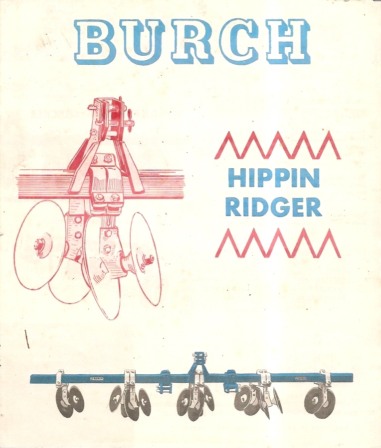 Farm Implement Brochure – Burch – Hippin Ridger – Bed Preparation c1970 (F2803)