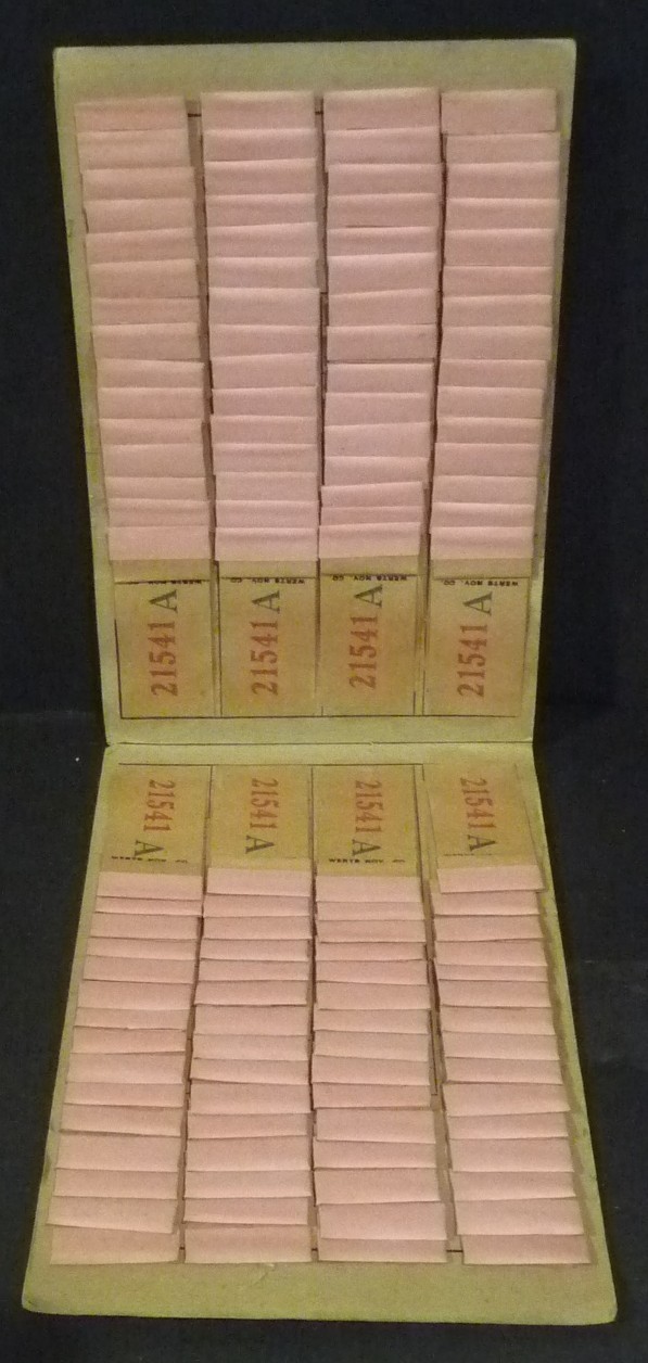 Nice 1930&rsquo;s « Werts Ten » Baseball Gaming Pull Tabs Booklet 120 Tabs Complete