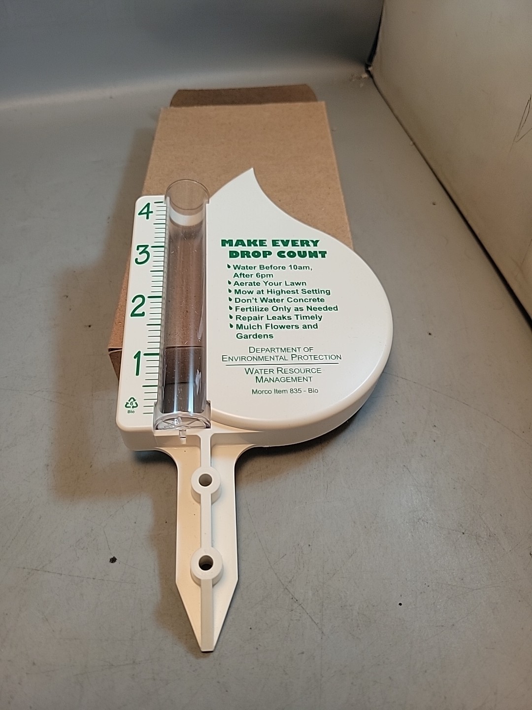 Rain Guage Water Resource Act Management Rain Tube Made In U.S.A Plactic