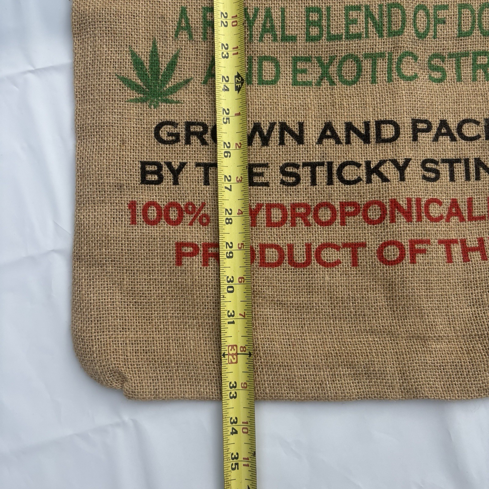 Skunk House Marijuana 50 Kilos Burlap Sack Novelty Wall Decor Pot Leaf 20×33