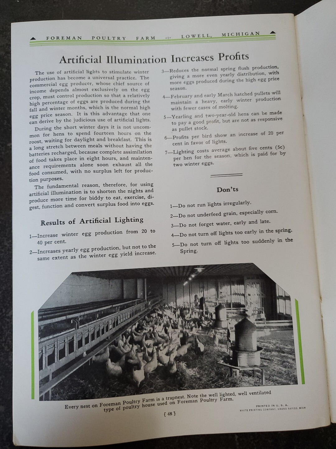 1944 Foreman Poultry Farm Catalog Chickens Beautiful & RARE 🐔