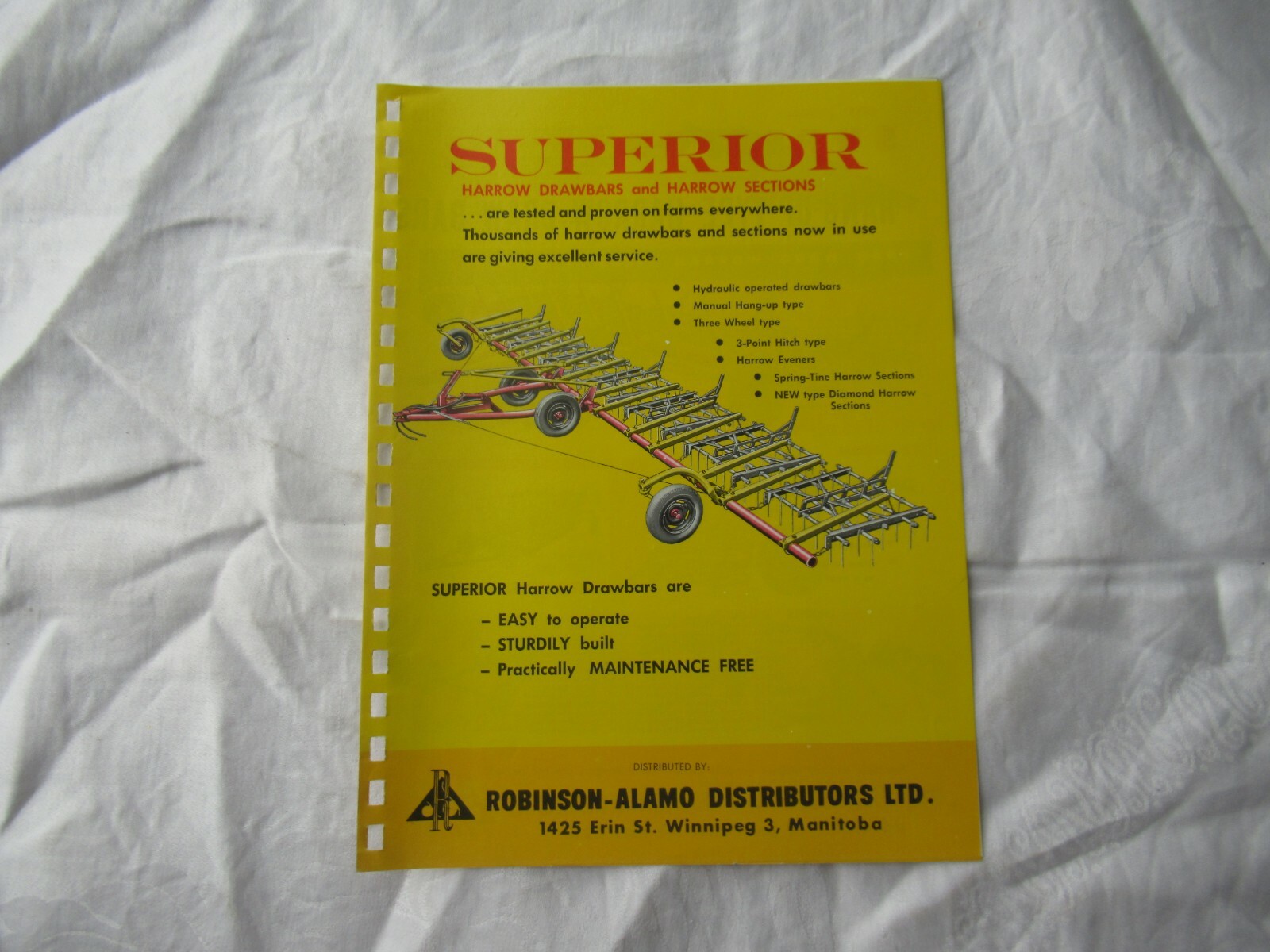 Robinson-Alamo harrow drawbars brochure