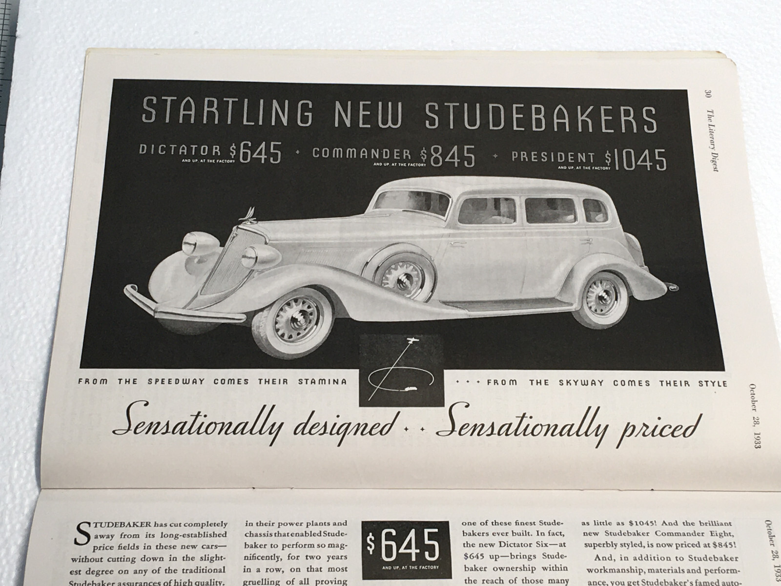 OCTOBER 28, 1933 — THE LITERARY DIGEST MAGAZINE