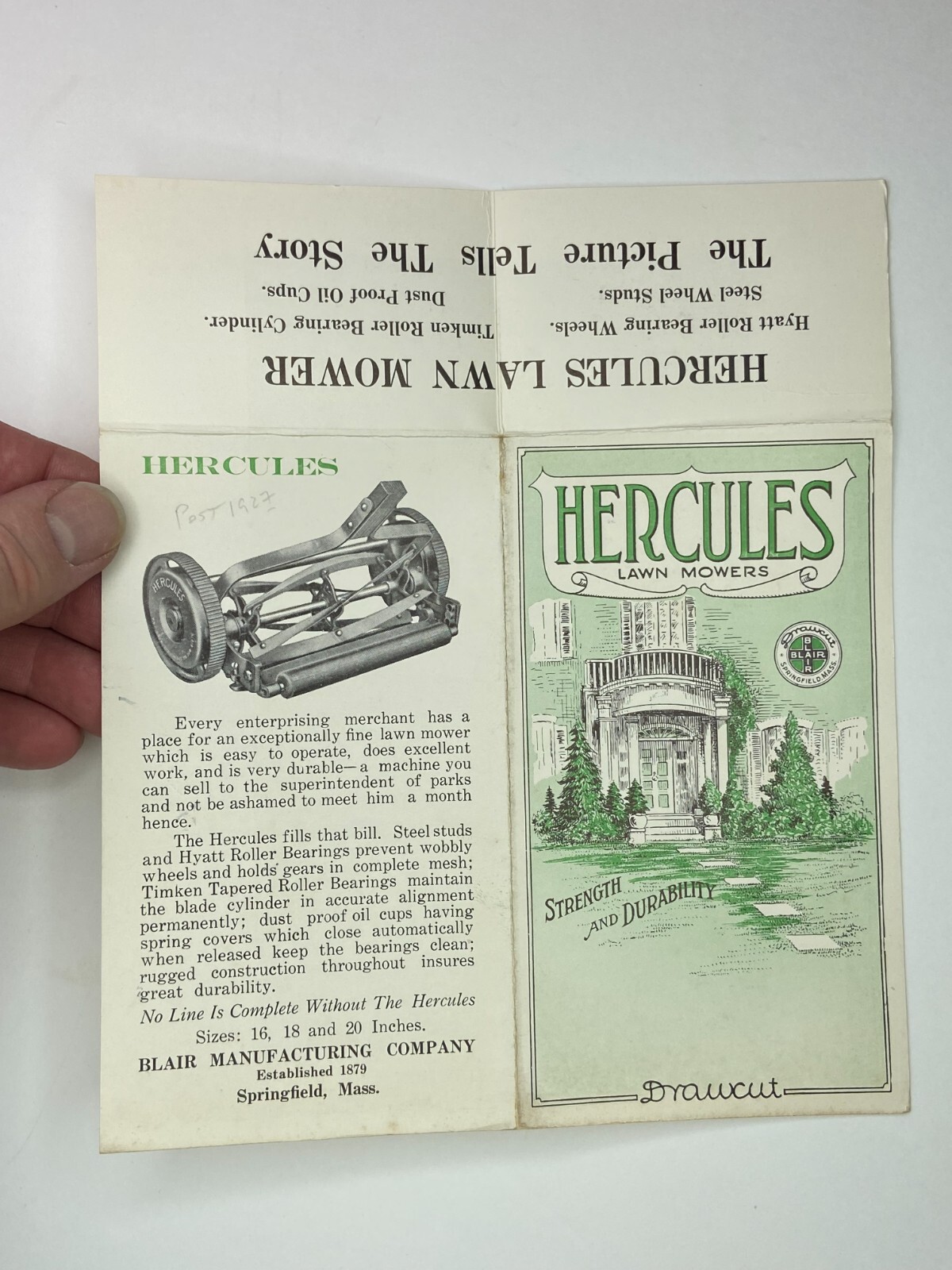 Blair Lawn Mowers – Archive LOT – Advertising Catalog, Brochures, Photo – 1928