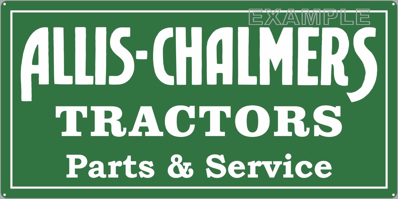 ALLIS CHALMERS TRACTOR DEALER VINTAGE OLD SIGN REMAKE ALUMINUM SIZE OPTIONS