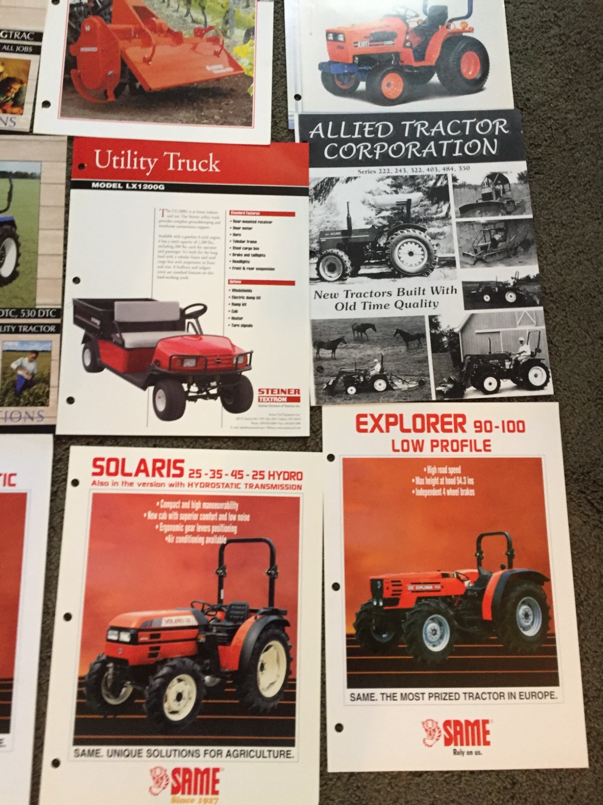 MASSIVE Lot of 113 Mixed &Rare tractor & equipment brochures Literature