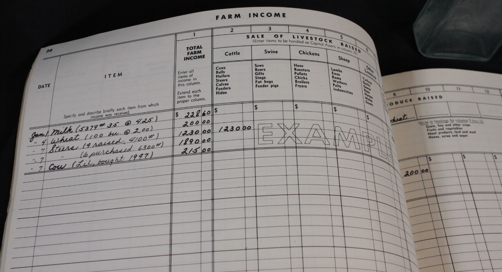 Vtg Michigan State College Farm Tax Record Book Huron Co State Bank Harbor Beach