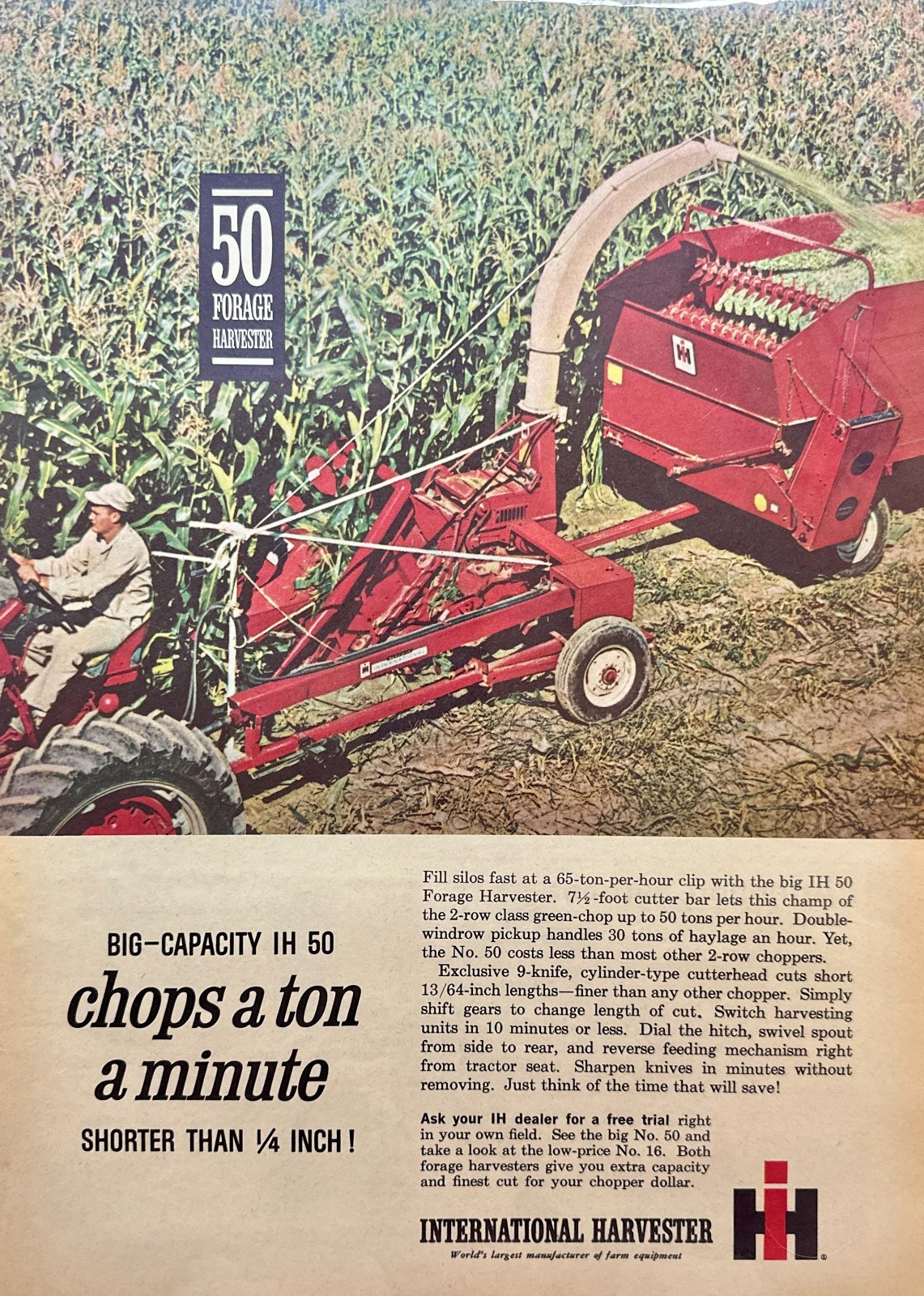 Lot of (4) 1964-65 International Harvester Farm Equipment Magazine Ads #5093