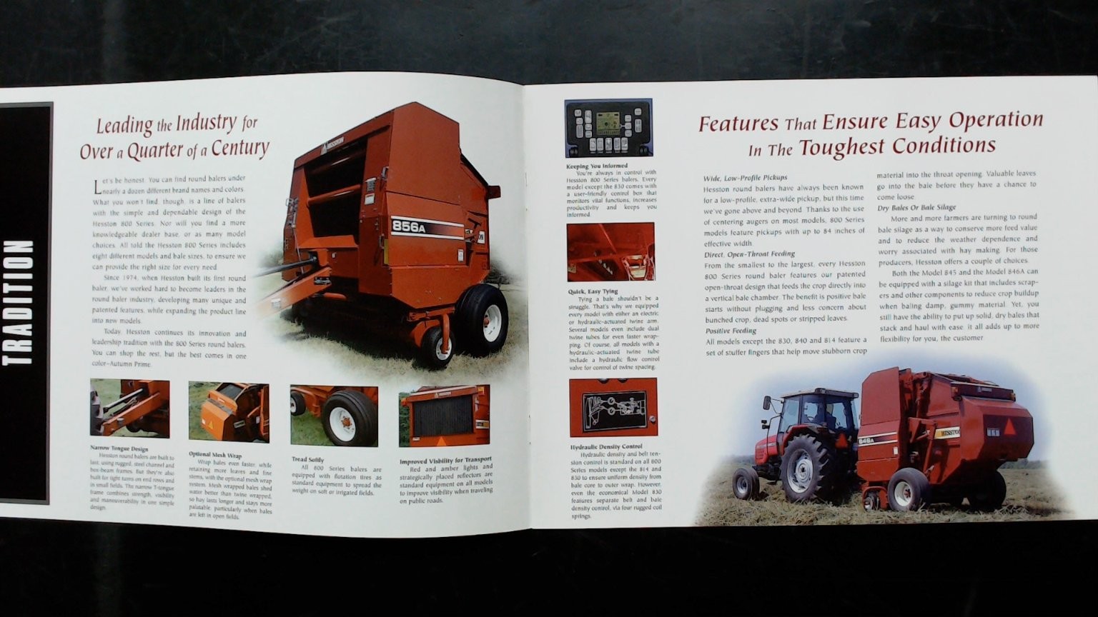 Hesston Round Balers Brochure 856A 846A 840 830 1980s Agriculture