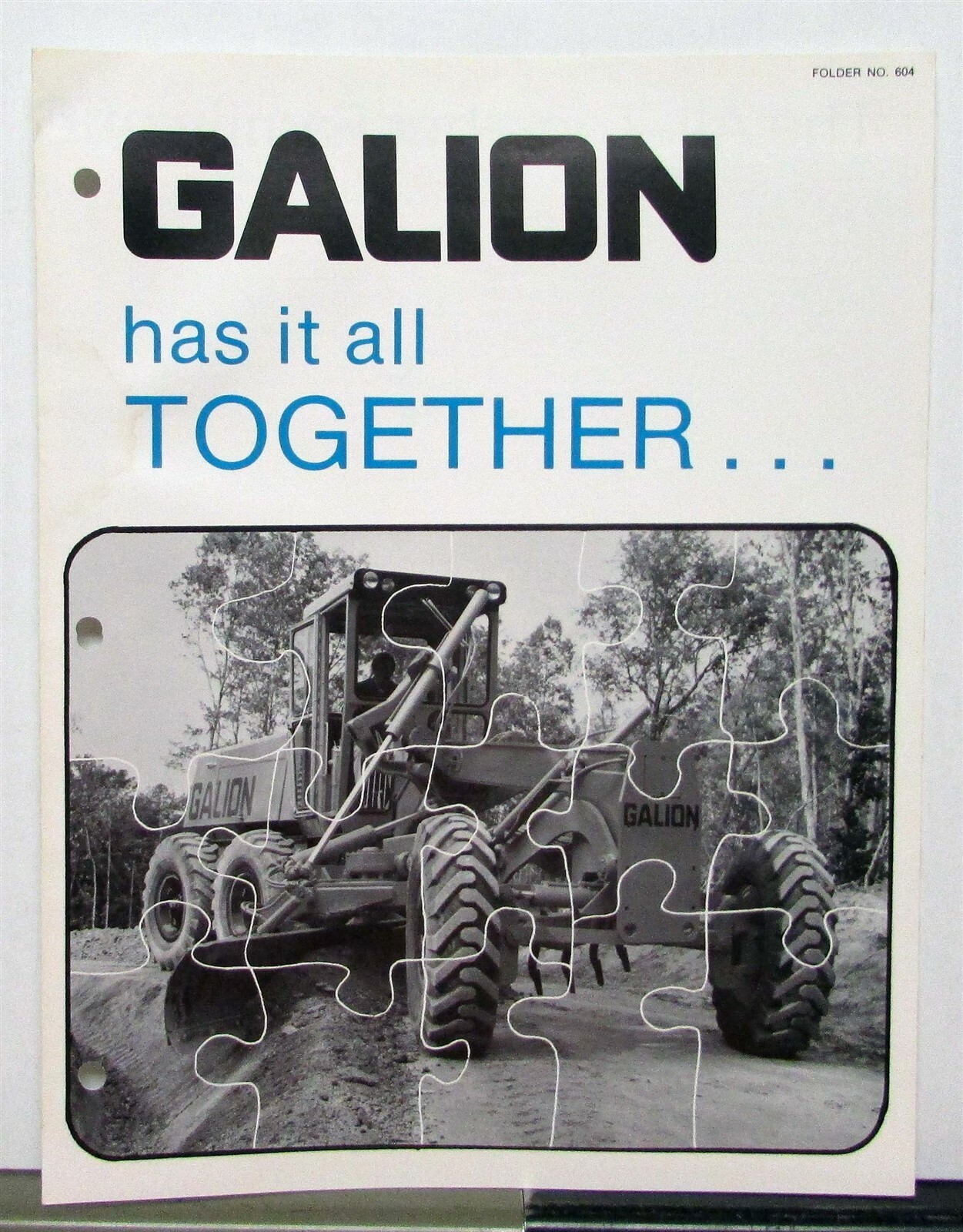 1985 Galion A/E Series Road Motor Grader Specs Construction Sales Brochure