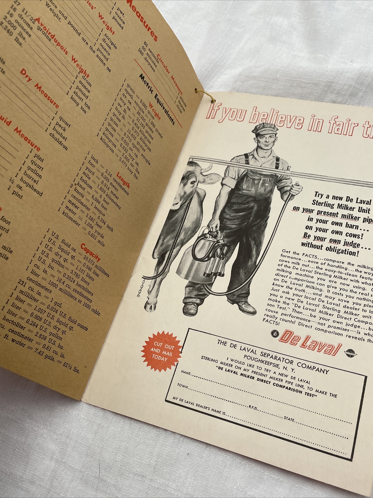 De Laval Modern Farm Manual 1953 Almanac Ag Dairy Farming Advertising Mailer