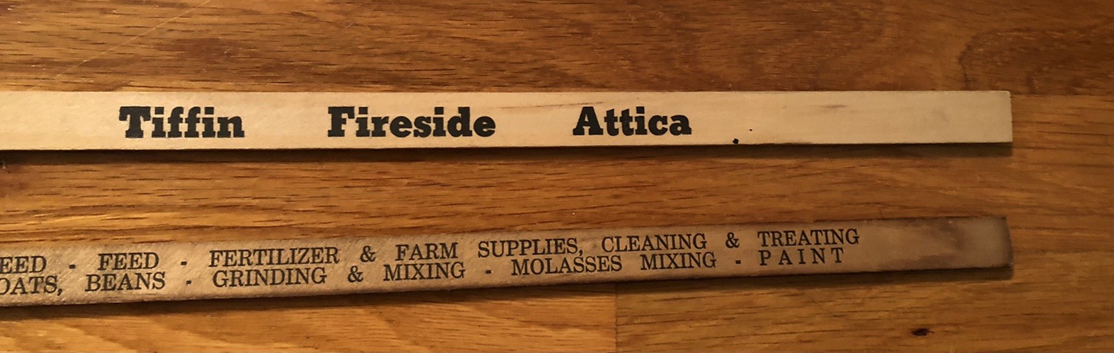 Green Springs Green Creek, Ohio OH Seneca County Co-Op Assn. Slide Yardsticks
